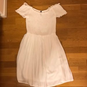 White off-the-shoulder summer dress
